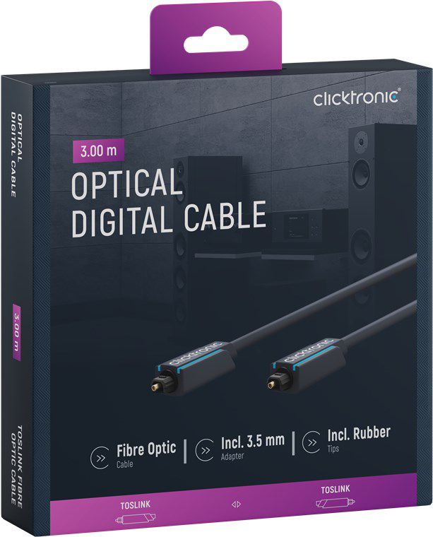 Opto-Kabel digital Toslink-Stecker 3m