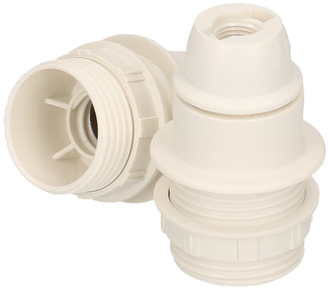 E14-Fassung Randmantel M10x1 weiss