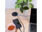 passe-câble avec USB-A et USB-C Charger noir