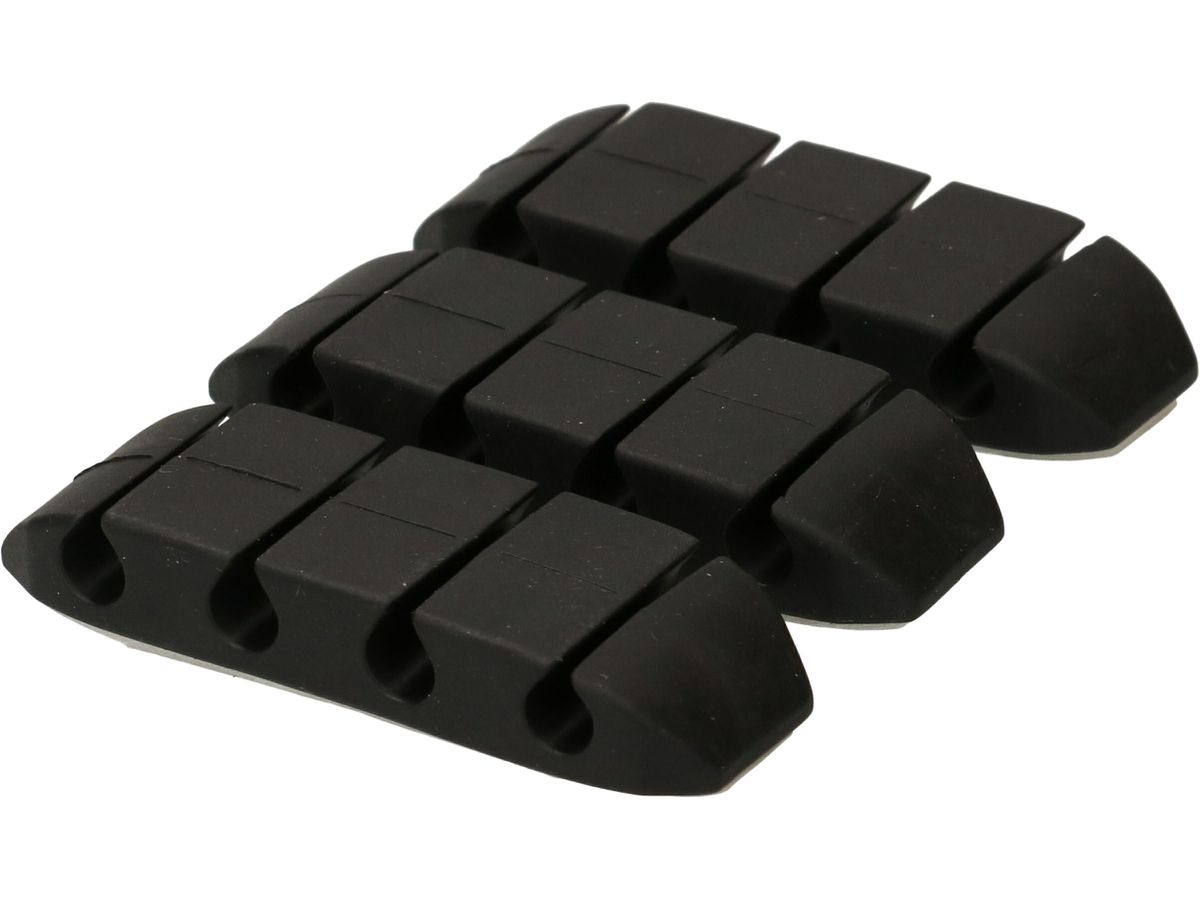4 slots cable clips black