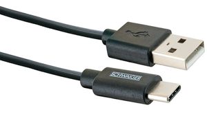 USB cavo di ricarica adattatore USB-A a USB-C 2m nero