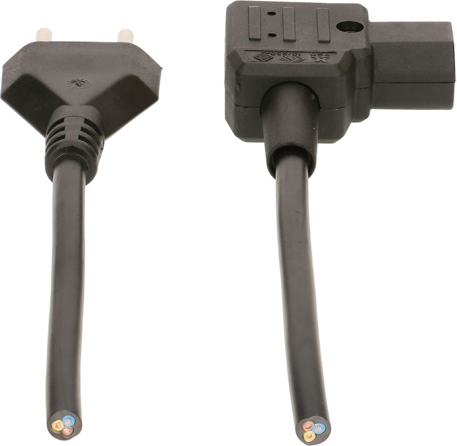 TD-Apparatekabel H05VV-F3G1.0 3m schwarz Typ 12/C13