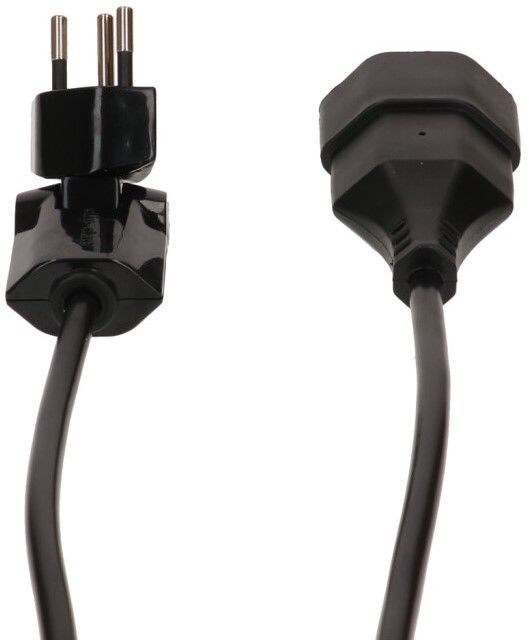 Rallonge TD H05VV-F3G1.0 1m noir clip-clap BS type 12 / type 13