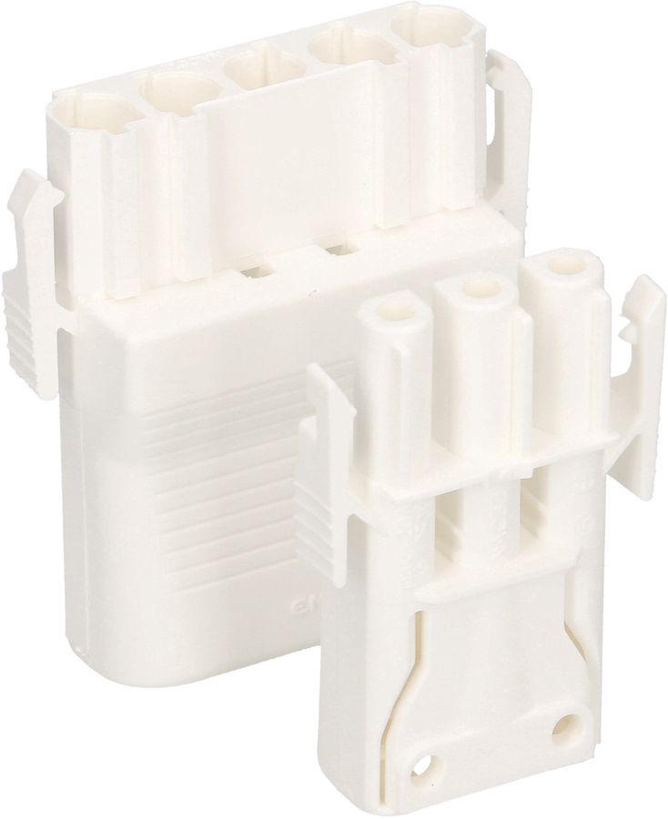 Stecker ENSTO 5-polig weiss Zugentlastung
