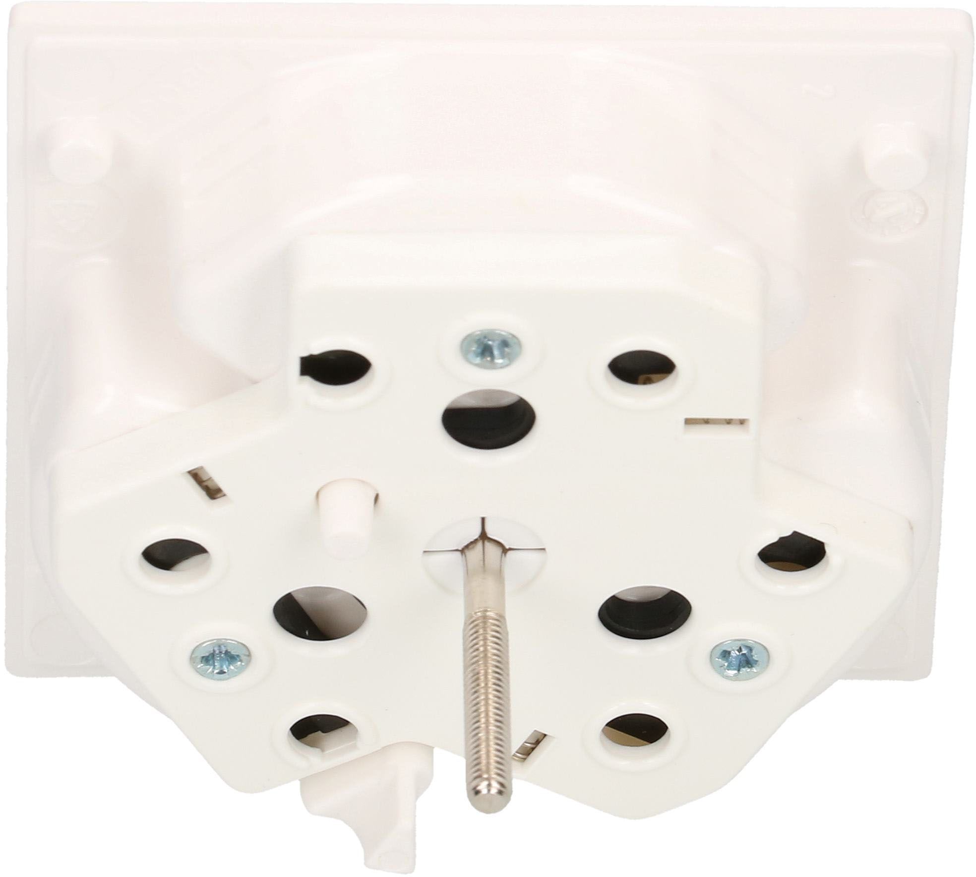 prise 3x type 13 plaque frontale BS Kallysto blanc