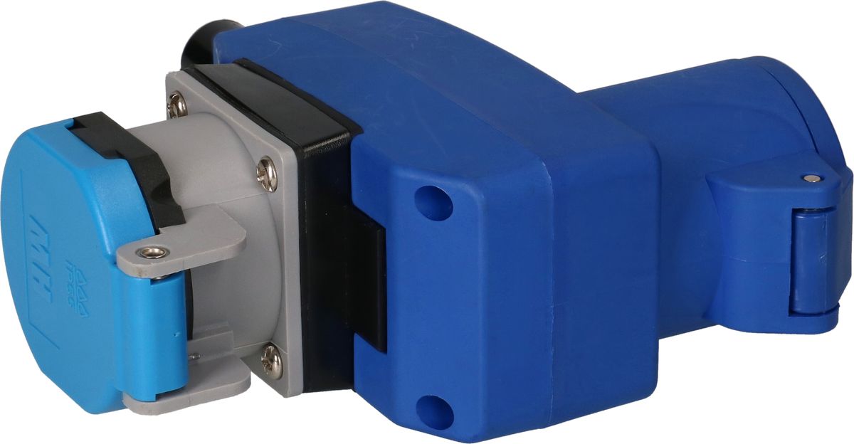 CEE Winkelkupplung blau CEE16-3 + Typ 23 IP55