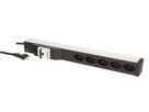 PDU 19 Zoll 5x Typ13 schwarz 1HE FI 30mA