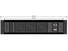 CUBOBOX bloc multiprise noir M 4 fois 3x type 13 1x USB-A/C