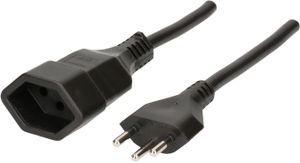 Extension cable cordset H05VV-F3G1.5mm black