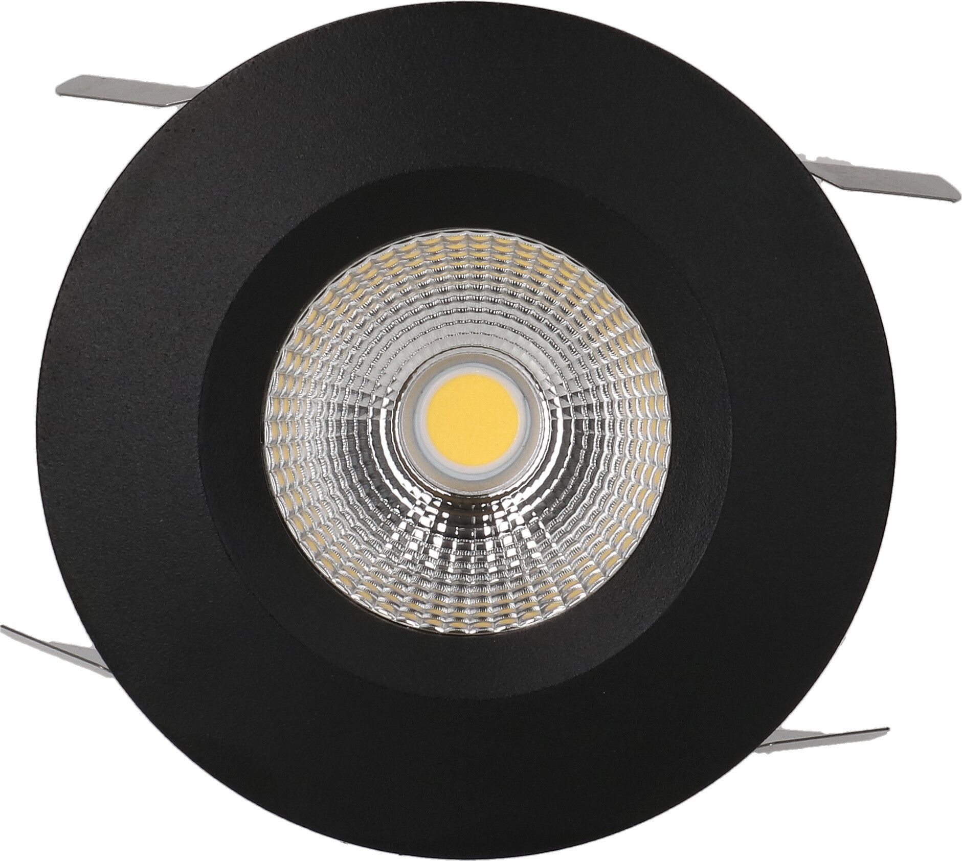 LED-Einbauspot WOODY Ø68 schwarz matt 3000K 660lm 60°