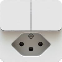 Central plate with 2 knobs for wall combined size 1