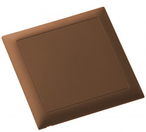 Steckdeckel im EdizioDue Design 130x130mm coffee