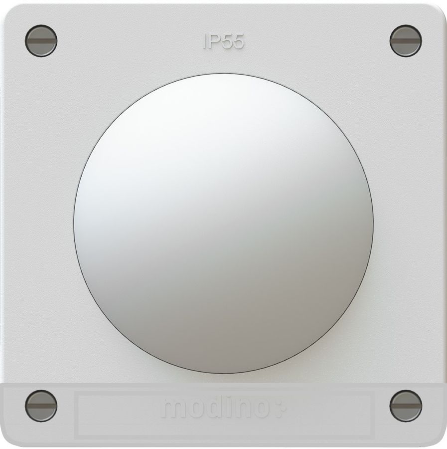 Drucktaster Sonnerie +Name. Einsatz +Frontset exo IP55 weiss