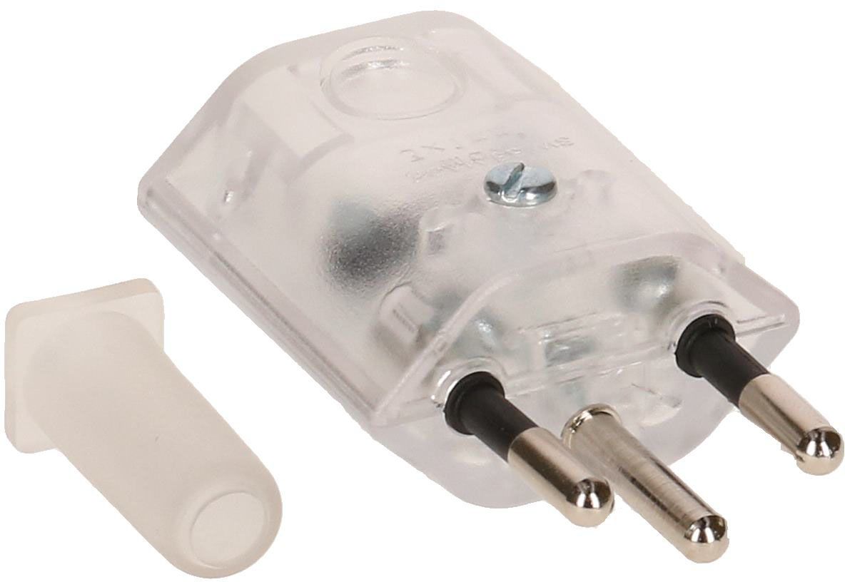 Stecker Typ 12 gewinkelt transparent