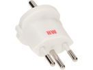 adaptateur fixe type 12 / Schuko CEE 7/7 blanc