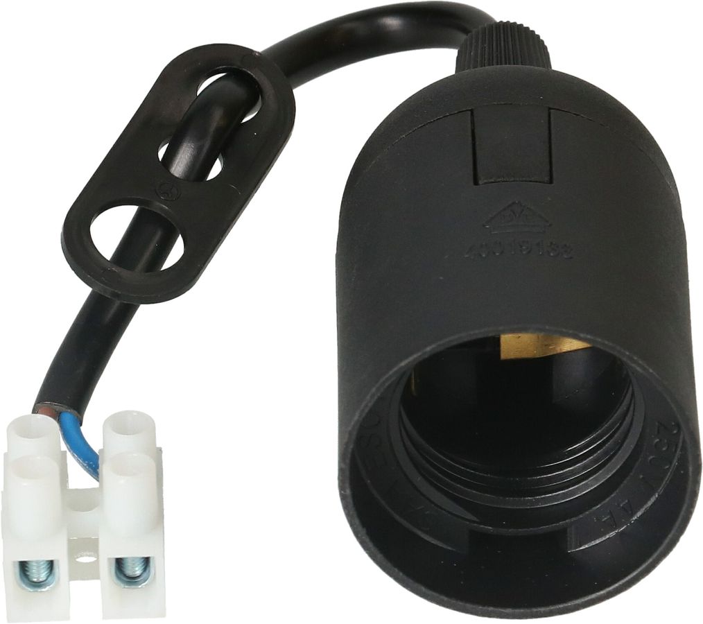 Lamp holder E27 black