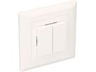 Doppel-Druckschalter Schema3+3 UP Kallysto weiss