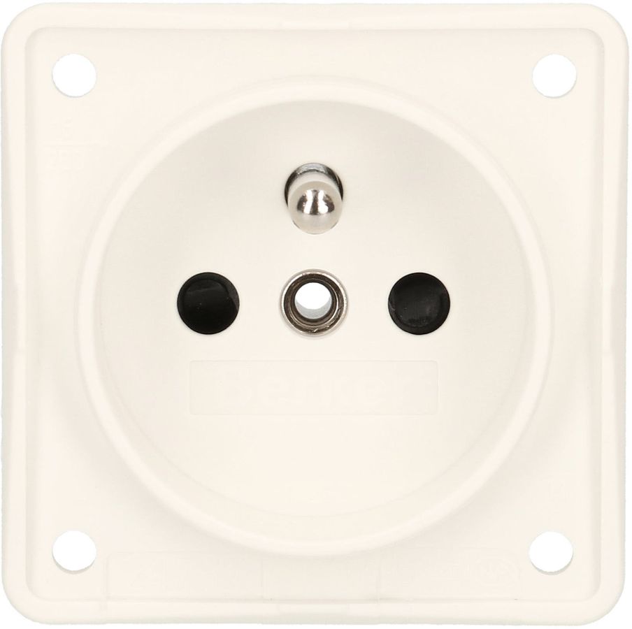 Steckdose 1x Typ E Apparat mit Frontplatte BS Berker Integro ws
