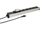 Steckdosenleiste Power Line 5x Typ 13 gr/sw FI 30mA / 10A 1.5m