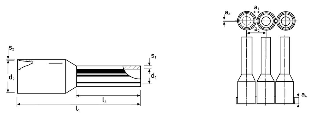 Isolierte Aderendhülse Bandware 0.75mm² x 8mm blau