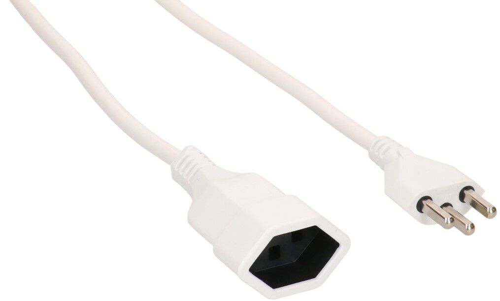 TD-Verlängerung H05VV-F3G1.5 3m weiss Typ 23 / Typ 23