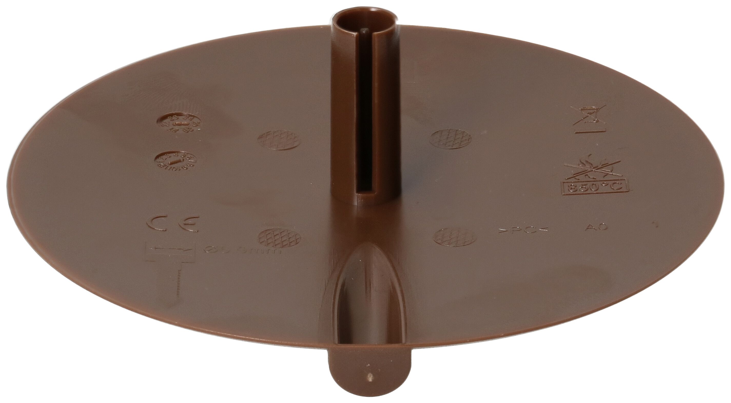 Deckenrosette rund flach Federbügel + Kabeleinführung steckbar br