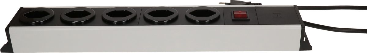Steckdosenleiste Power Line 5x Typ 13 grau/schwarz Schalter 3.0m