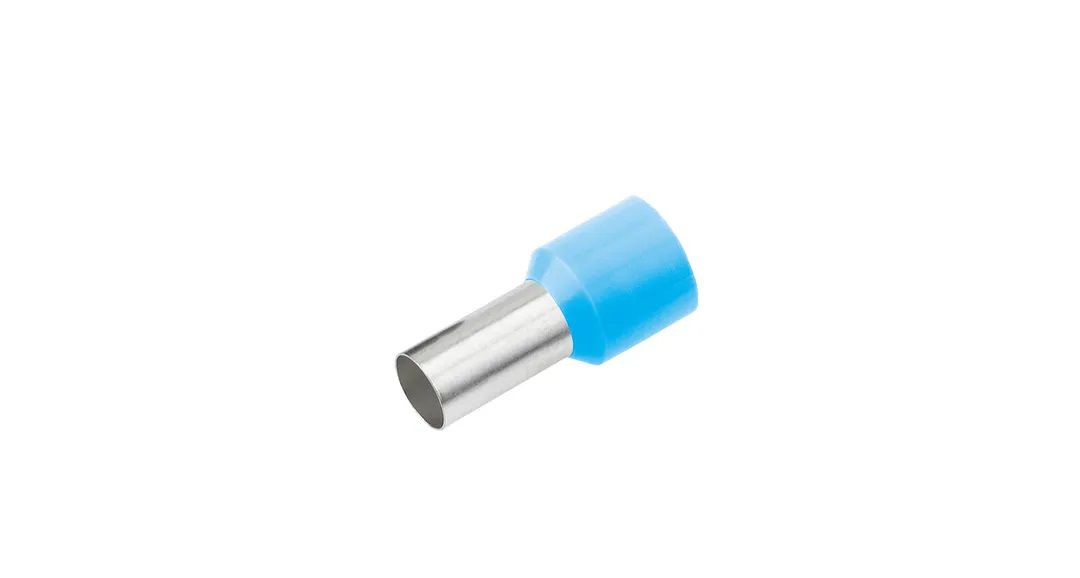 Isolierte Aderendhülse 0.25mm² x 6mm hellblau