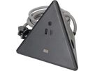 Multiple socket Pyramide 2x type 13 / USB A+C black