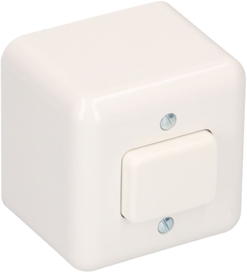 Druckschalter Schema 3 Gr.1x1 AP Mica Standard weiss