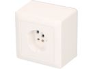 Steckdose 1x Typ 25 Gr.1x1 AP Kallysto weiss