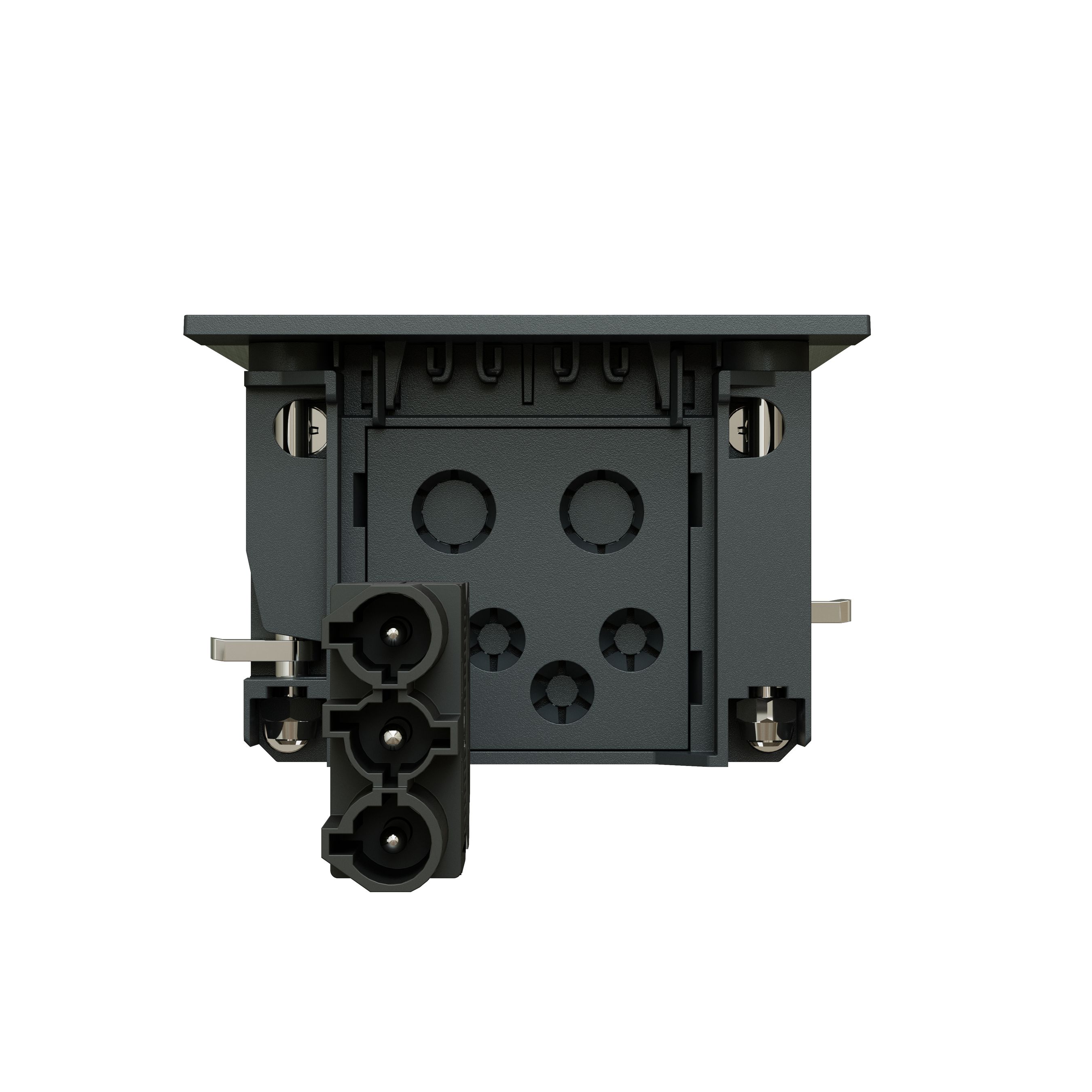 INTRO2.0 Steckdoseneinheit eloxiert 3x Typ 13 1x USB-A/C 2x Leer