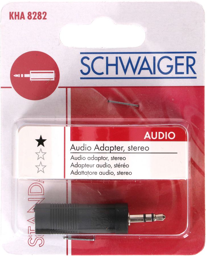 Audio-Adapter HQ stereo Klinkenstecker/-buchse schwarz