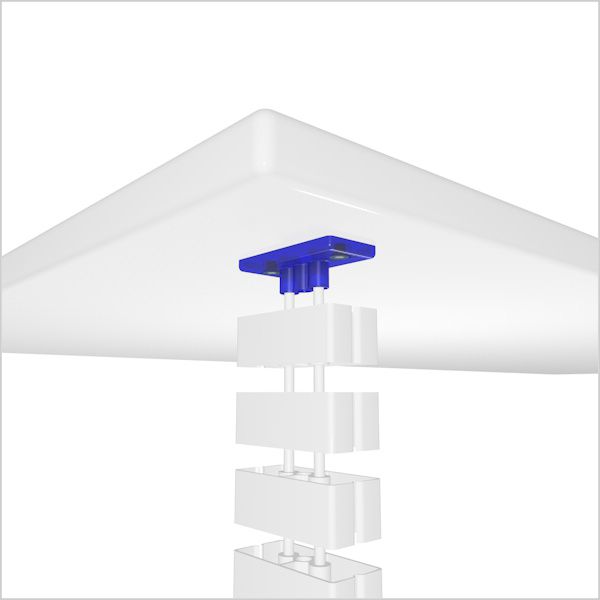 Tischbefestigung Easy-Desk 2B silber RAL9006