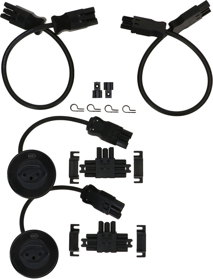 Twin set di estensione ATOM presa multipla nero tipo 13 USB-C