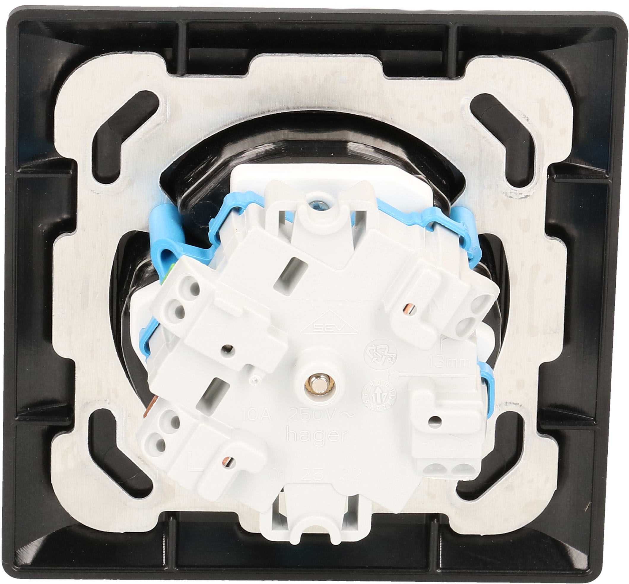 Steckdose 3x Typ 13 Gr.1x1 UP BS Kallysto schwarz