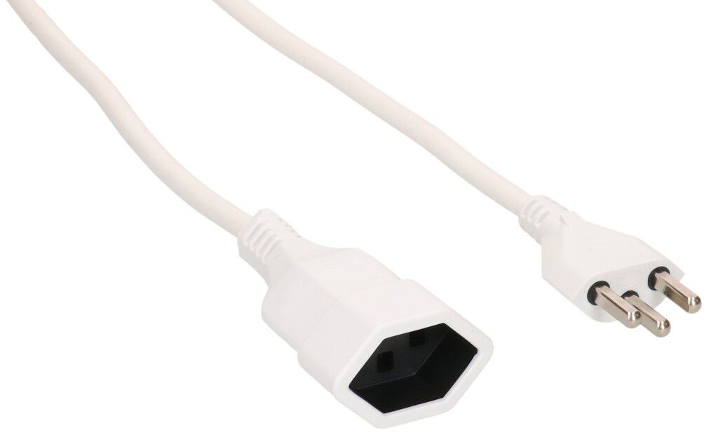 TD-Verlängerung H05VV-F3G1.5 5m weiss Typ 23 / Typ 23