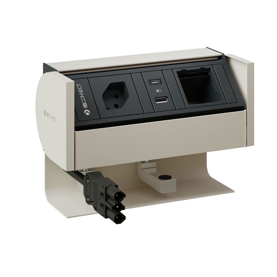 PRISMA bloc multiprise blanc 1x type 13 1x USB-A/C 1x vide