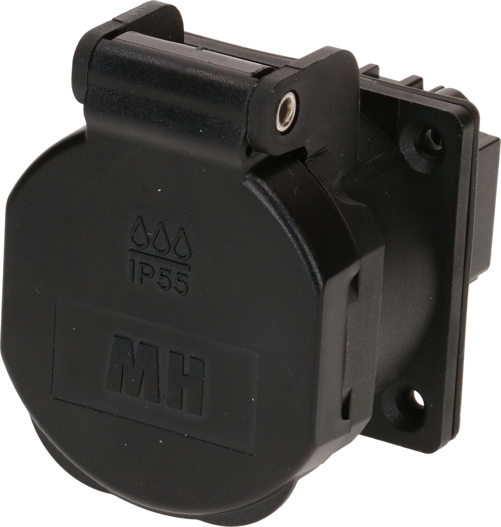 Einbausteckdose 1x Typ 21 L+N IP55 schwarz