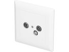 Radio/TV/Daten Durchgangs-/Enddose 15dB UP Kallysto weiss