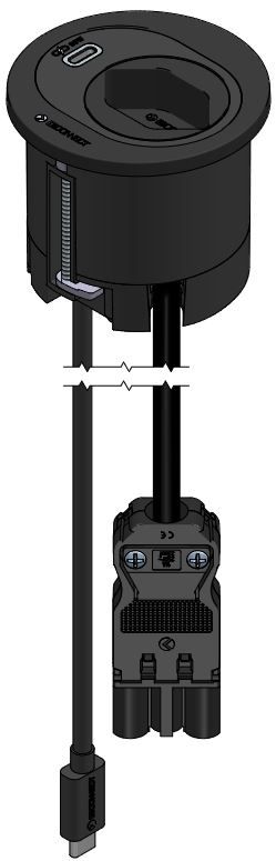 ATOM Steckdoseneinheit schwarz 1x Typ 13 1x USB-C 36W