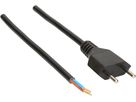 TD câble secteur H05VV-F2X1.0 5m noir T11