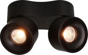 LED plafonnier DOUBLE SHINE noir 3000K 2200lm 2x 36°