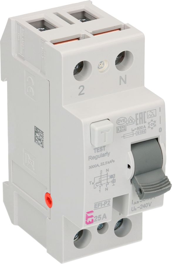 interruttore differenziale 1P+N 25A 30mA tipo A 10kA