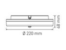 Deckenleuchte FLAT CCT 22 PIR 10/15W 1100/1500lm
