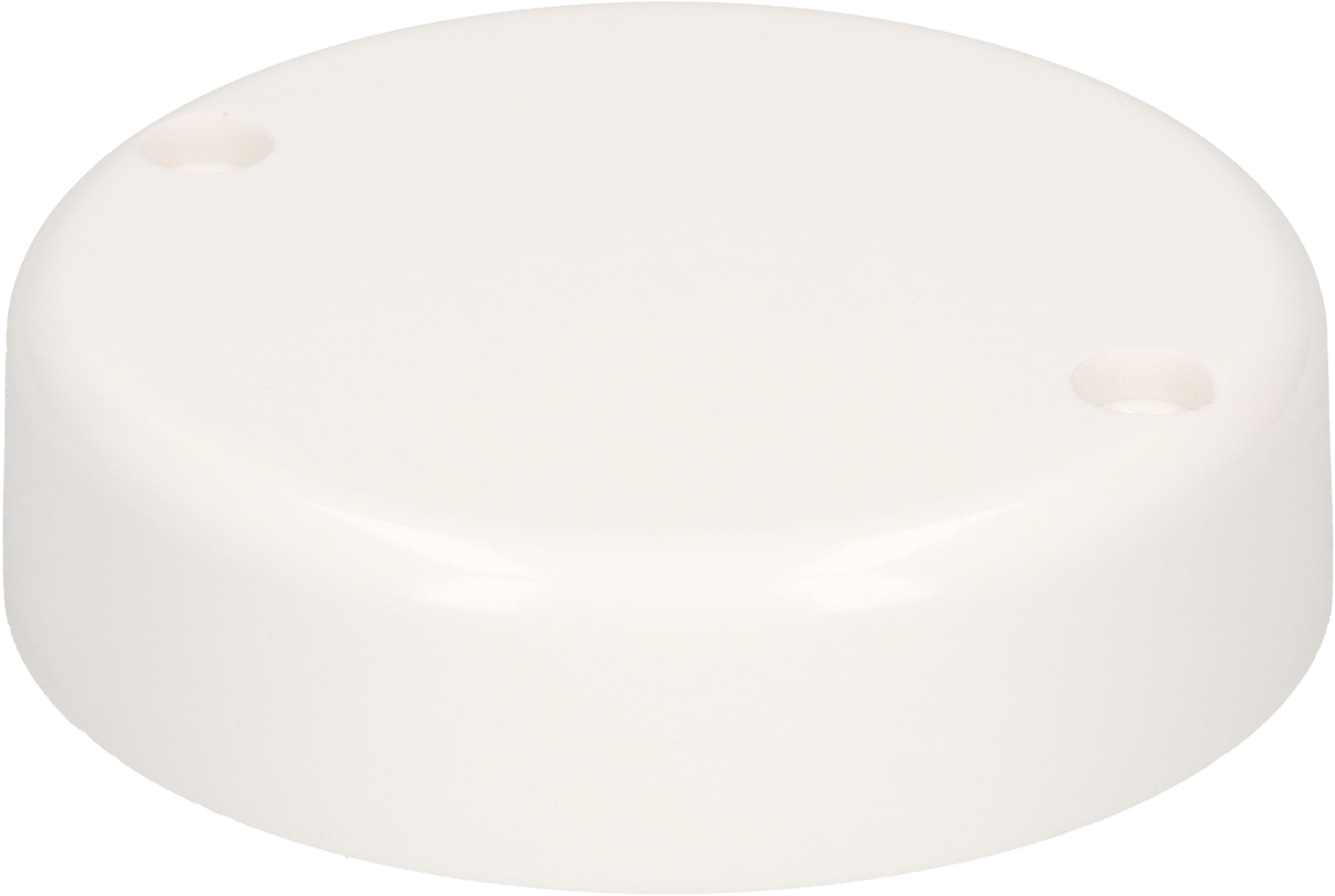 rosette de plafond rond 2 trous de fixation blanc TH