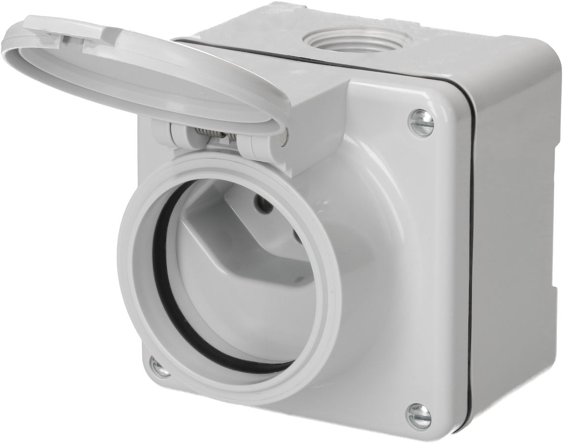 prise 1x type 13 ta.1x1 AP Mica Nass IP55 gris