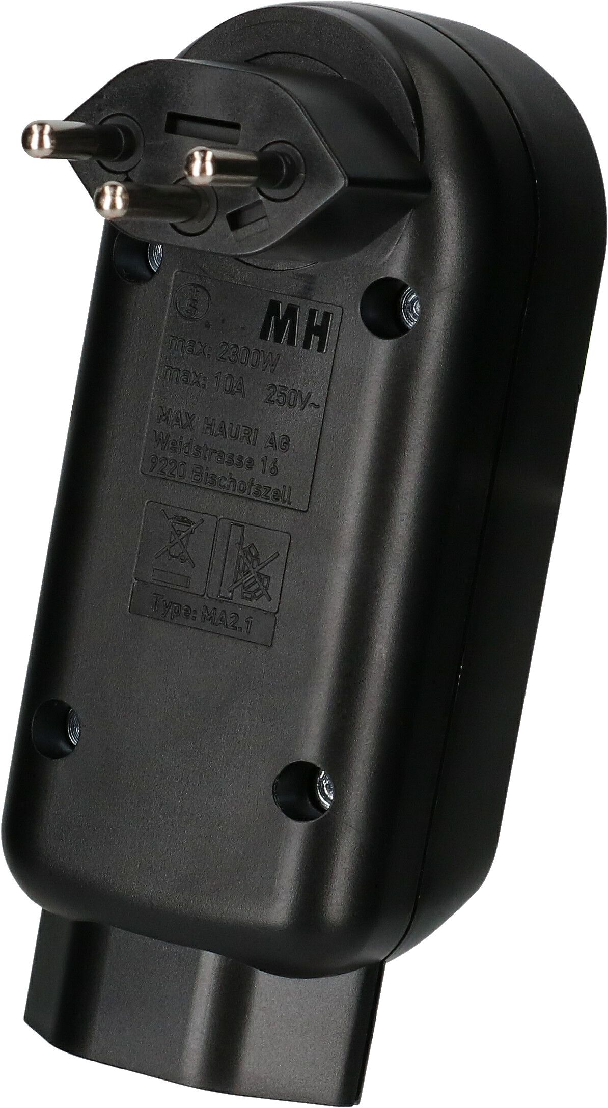 Multi adaptateur maxADAPTturn 2+1x type 13 noir rotatif
