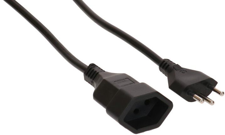 TD-Verlängerung H05VV-F3G1.0 5m schwarz Typ 12 / Typ 13