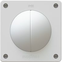 bouton-poussoir double NO/NF ENC exo IP55 blanc